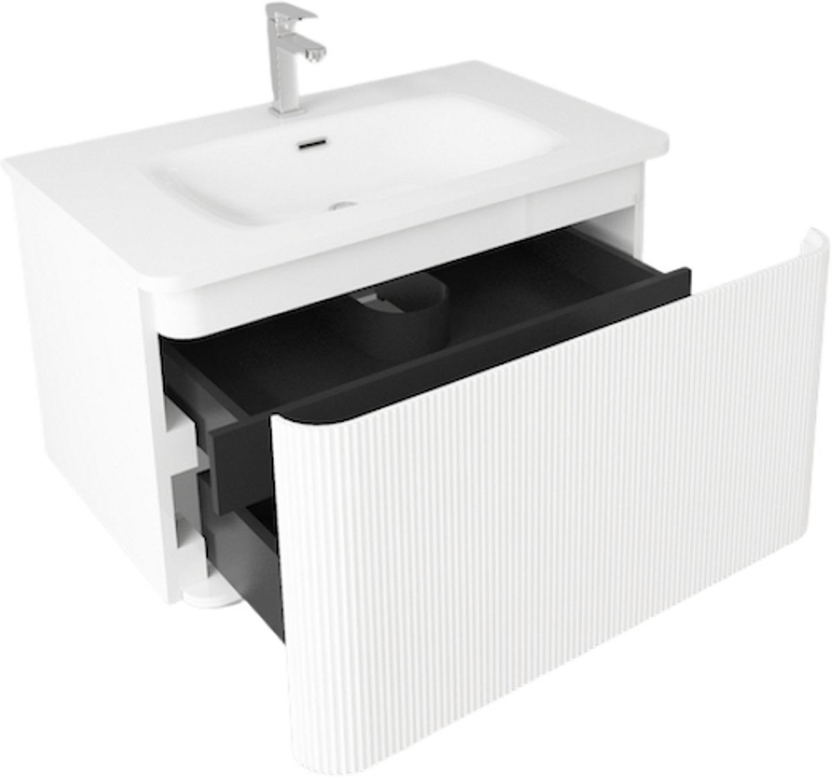 LINEA UNO - Virka 60 - Glans wit - Badmeubel - - 301701