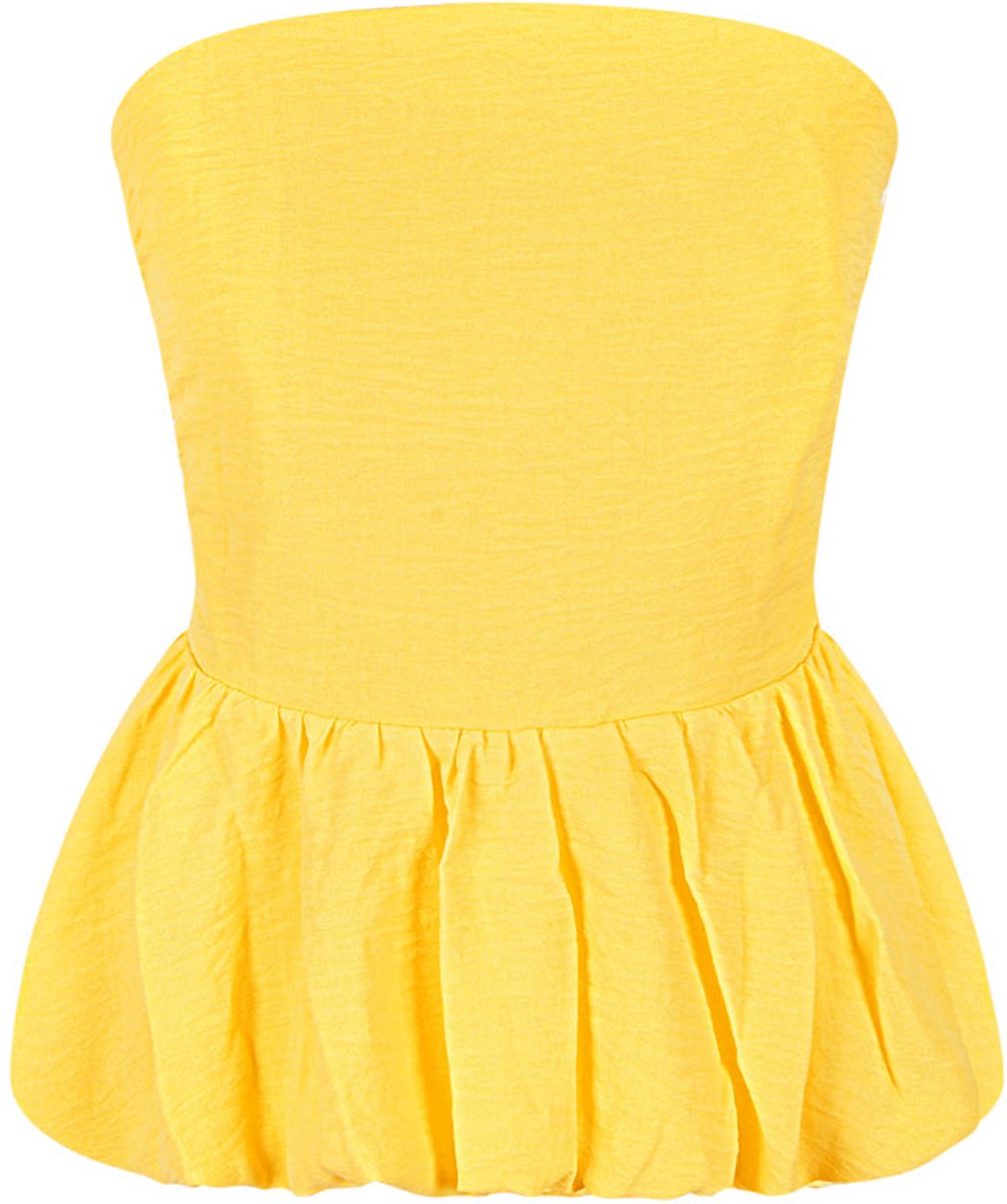 Gimme - Summer Vibe Top – Luchtige Zomerse Top – Comfortabel Shirt voor Lente & Zomer - Geel - Maat M