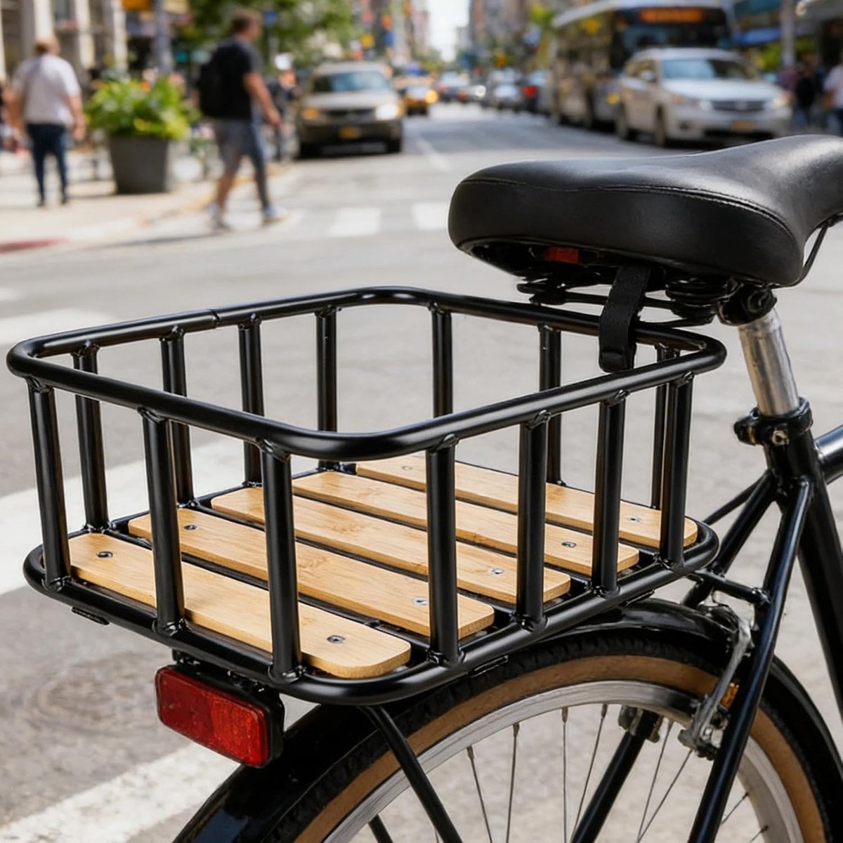 Fietsmand Achter - Boodschappenmand Fiets - Dagelijks Vervoer - Winddicht Lekvrij - 36 x 30 x 17 cm - Zwart