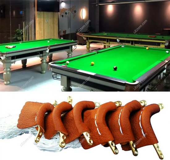 Biljart netten - Zakken set - Tafel onderhoud - Set van 6 stuks - 305 x 175 cm - Zwart — afbeelding 5