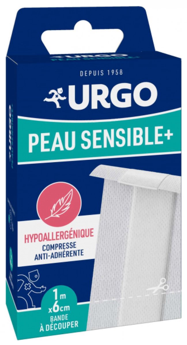Urgo Gevoelige Huid + Hypoallergene Strook om op maat te knippen 6 cm x 1 m