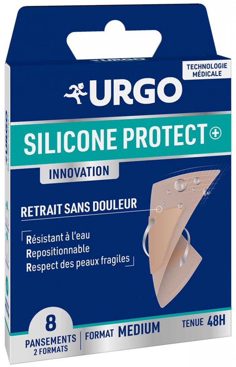 Urgo Silicone Protect 8 Pleisters Medium 2 Formaten