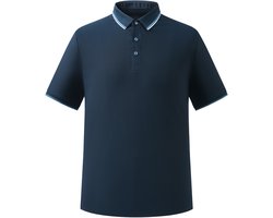 ALLTHEMEN Heren Drie Knoopsluiting Casual Polo - Elegant Retro - XL