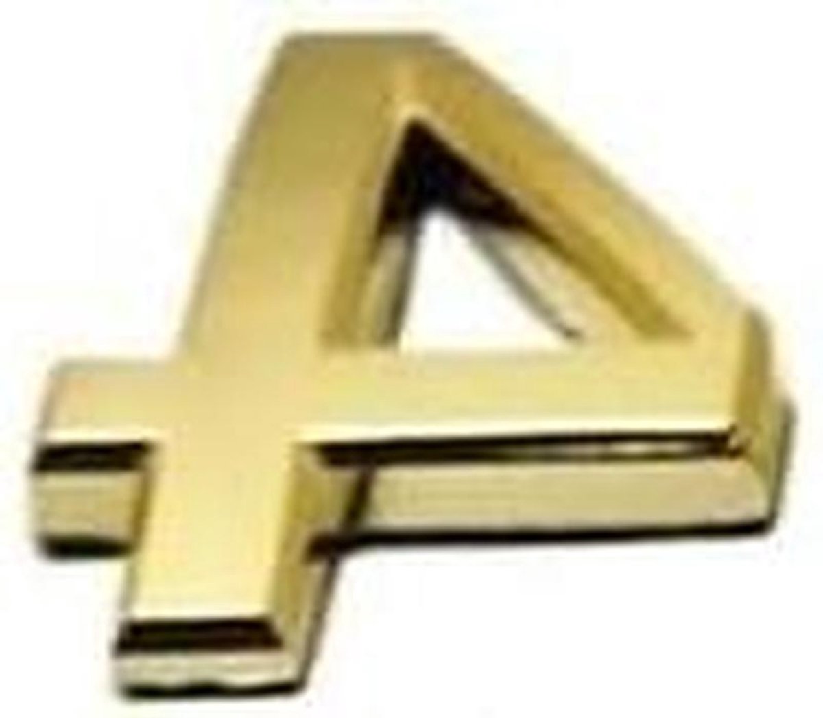 Huisnummer Cijfer - Deur Plaat Sticker - Huis Nummereren - Zelfklevend Acryl - 7 cm Hoog - Goud