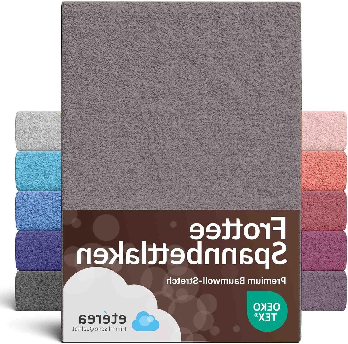 Hoeslaken - Badstof laken - Comfortabel slapen - Rondom elastiek - 200x200-200x220 - Grijs