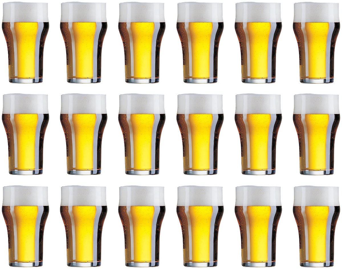 Cookinglife Engelse Bierglazen Nonic 340 ml - 18 stuks