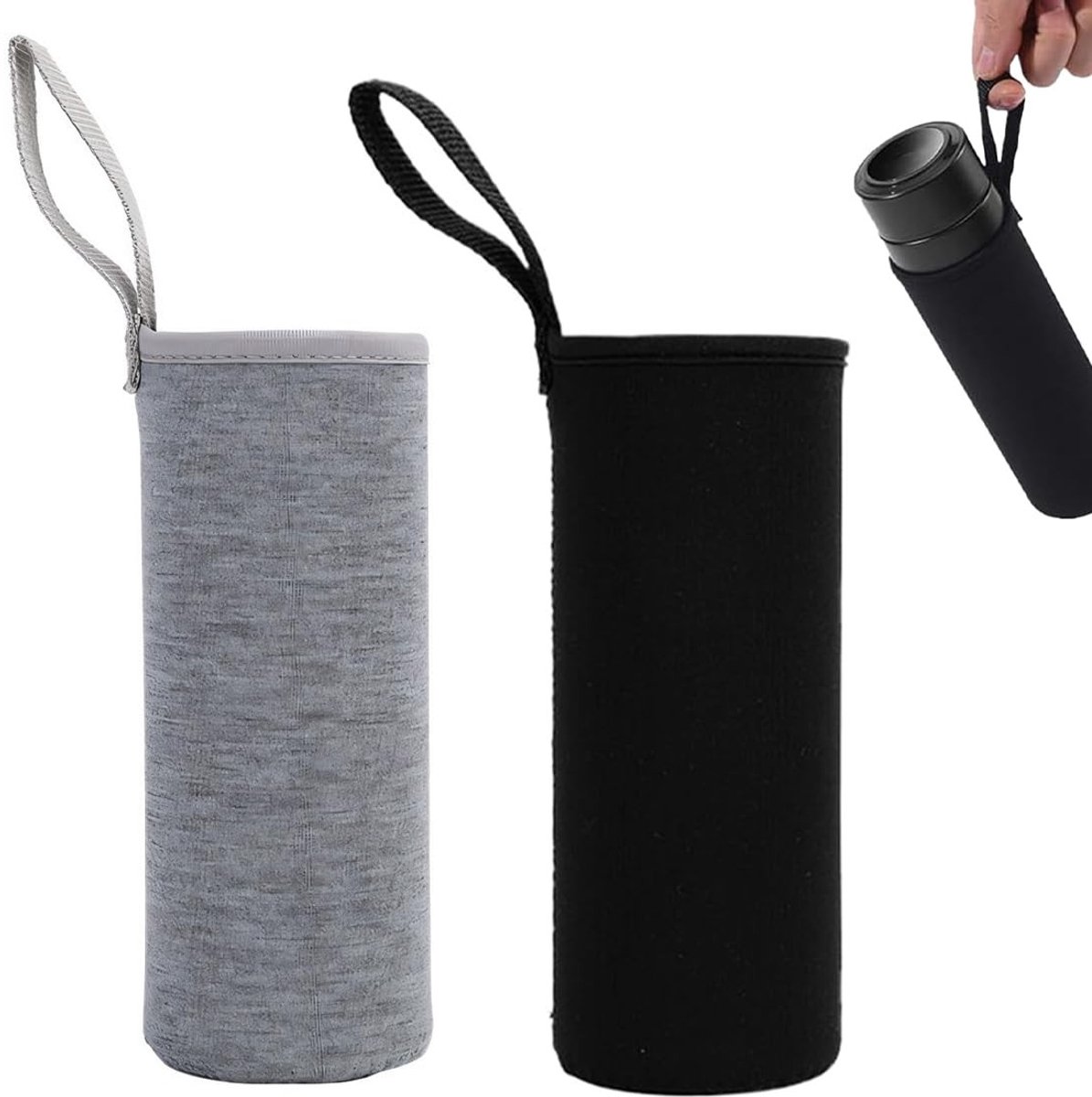 Dailygoods- Isolatiehoes Neopreen - Thermotas voor Waterfles - Bescherming tegen Krassen - 2 Stuks - Lichtgewicht en Duurzaam - Makkelijk Schoon te Maken - Fleshoes