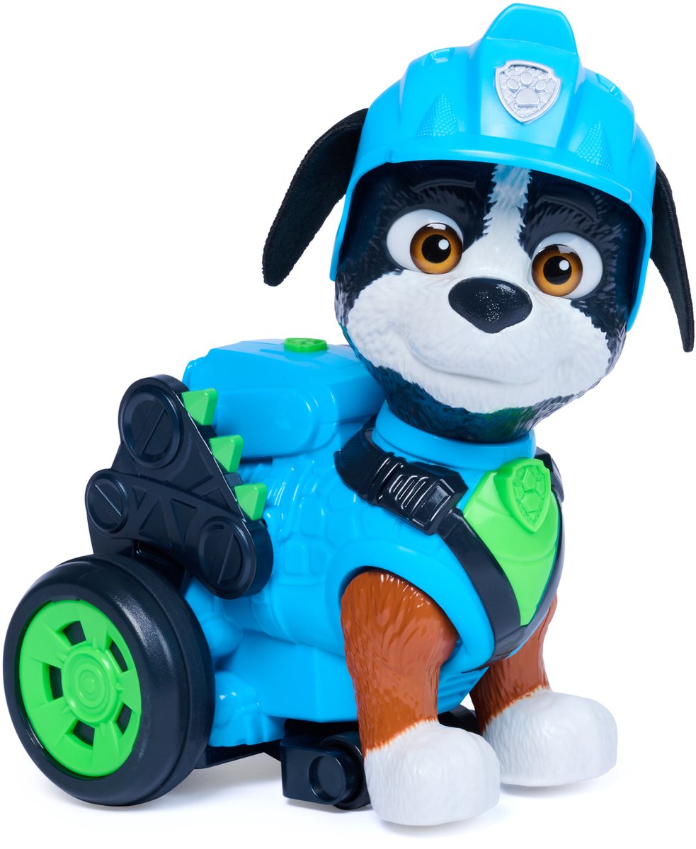 PAW Patrol - De Dino Film - Rippin Rescue Rex, terugtrek-actiefiguur van 20,3 cm met geluid en geactiveerde stunts — cadeau in Spellen & Speelgoed - foto 4