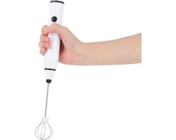 VHV 2 In 1 Elektrische Koffie Melk Opschuimer - Usb Oplaadbaar - Ei Klopper - Garde Mixer – Wit