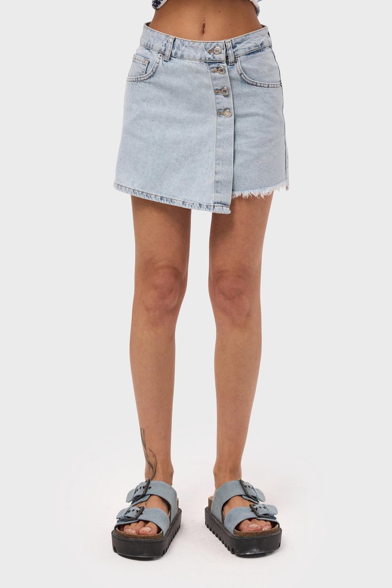 It's Basic - MINI DENIM SKORT - ICE