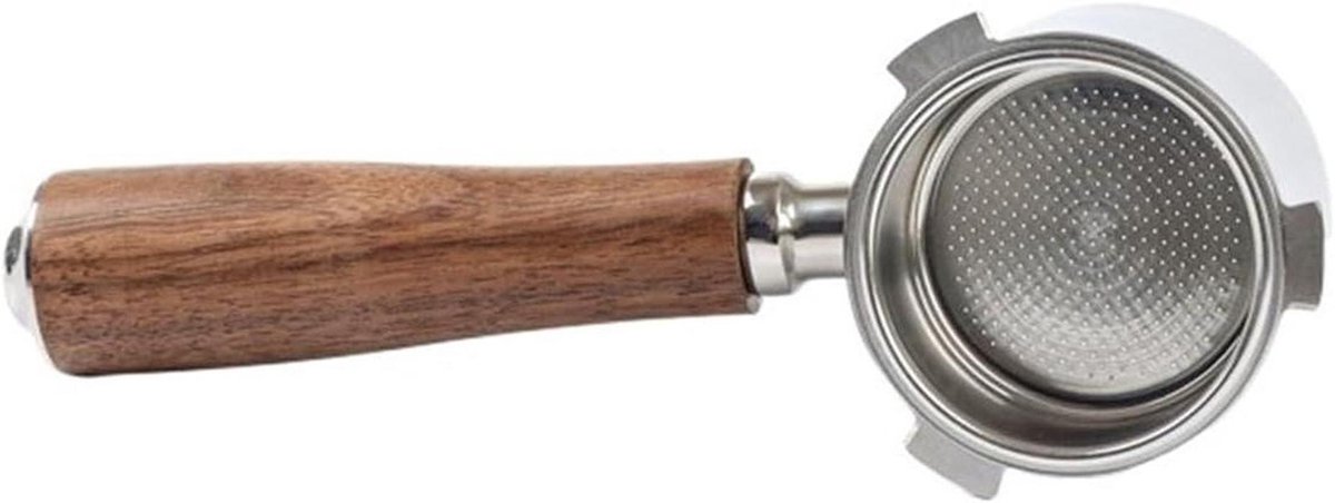 Filterhouder zonder bodem Portafilter Espresso bereiden Directe extractie observatie 51 mm Zilverkleurig