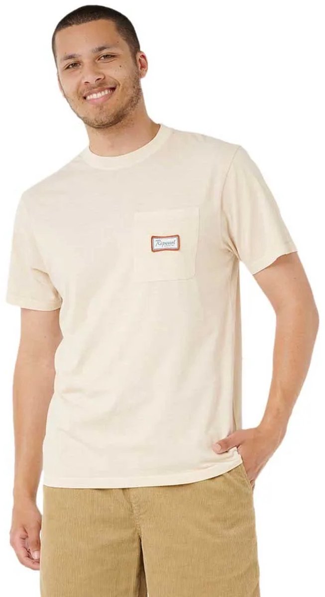 Rip Curl Mod Cali Badge T-shirt Met Korte Mouwen M Man Wit