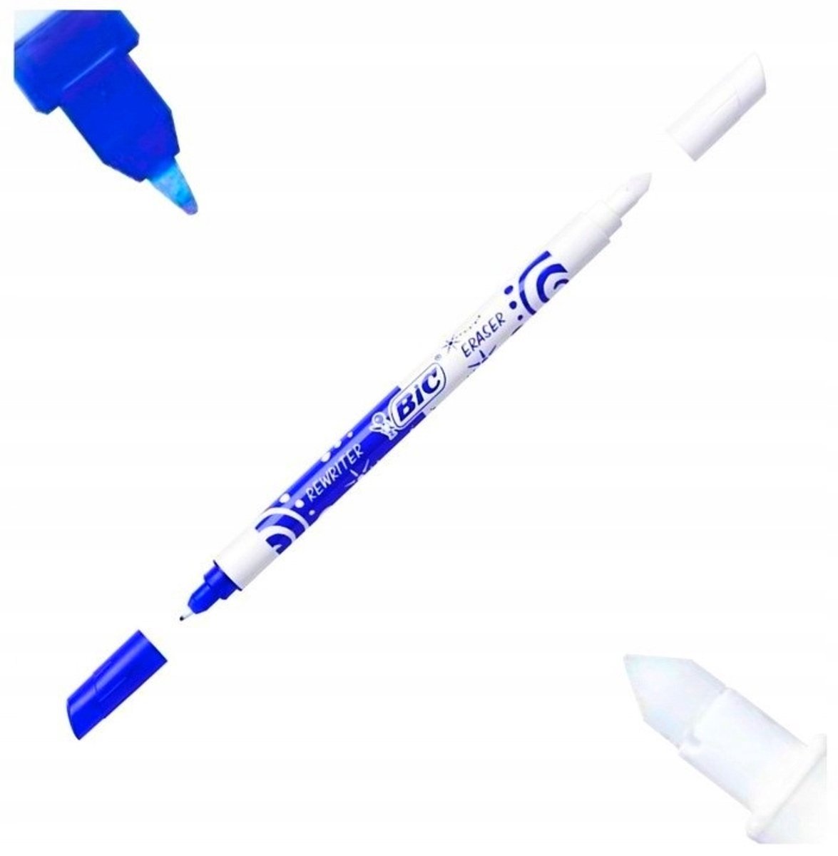 BIC Dubbelzijdige Inktwisser & Pen - Blauw