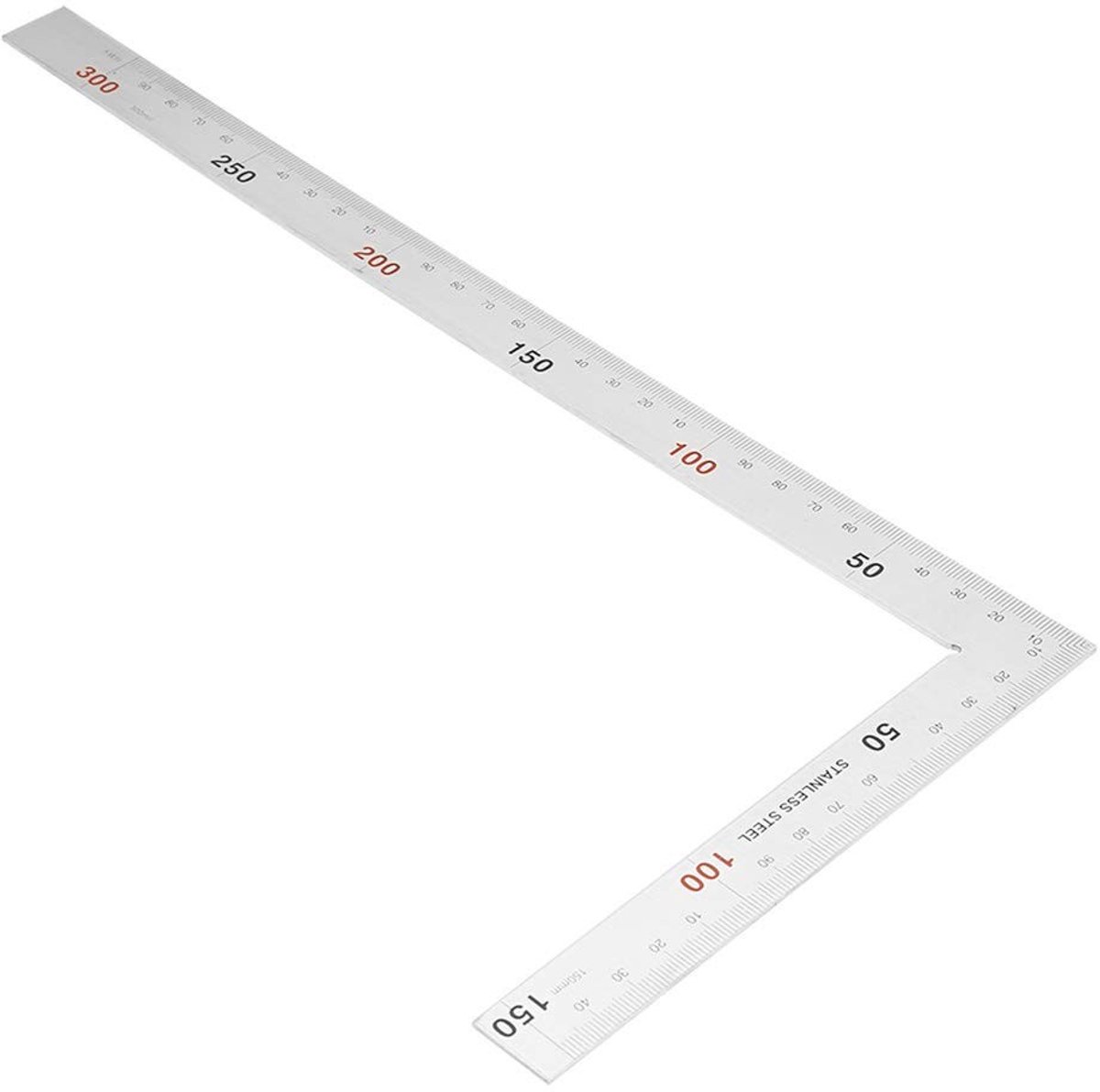 Dailygoods- Haakse Liniaal Roestvrij Staal 500x250mm - Professioneel Meetinstrument - Dubbelzijdige Snijgeleider - Twee Schaalmaten - Gemakkelijk Af Te Lezen - Hoogwaardige Corrosiebestendigheid - Hoekliniaal
