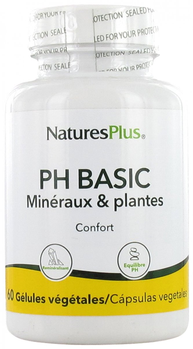 Natures Plus PH Basic Minerals & Plants 60 Plantaardige Capsules