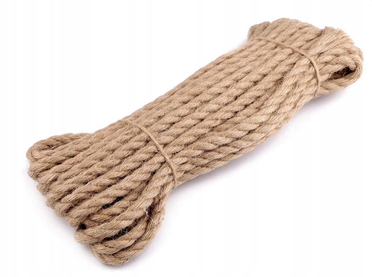 Jutekoord 10mm 20m - Natuurlijk en Sterk voor Krabpalen & Decoratie
