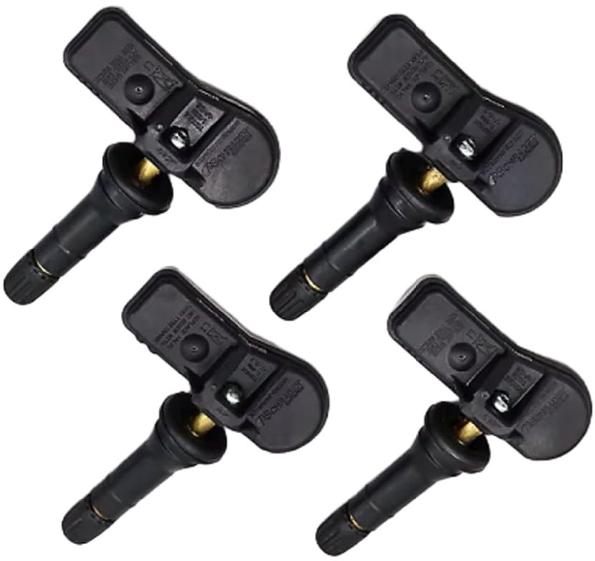 Dailygoods- Bandenspanningmeter - TPMS Druk Sensor - 4 Stuks - Compatibel met Polestar/Volvo - ABS Materiaal - 7x5.8cm - Bandenspanningssensor