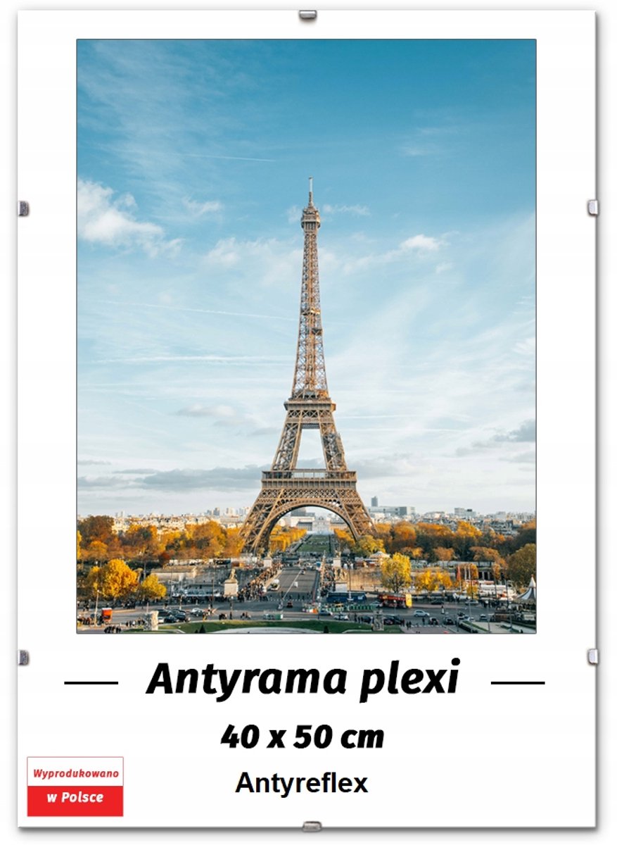 Antireflex Antirama 40x50 cm - Posterlijst met Anti-reflecterend Plexiglas