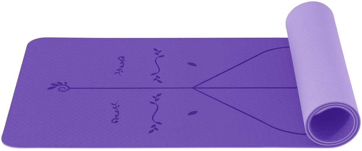 Dailygoods- Yogamat 6 mm - Antislip - Sportmat - Fitnessmat - Gymnastiekmat - Draagriem - Huidvriendelijk