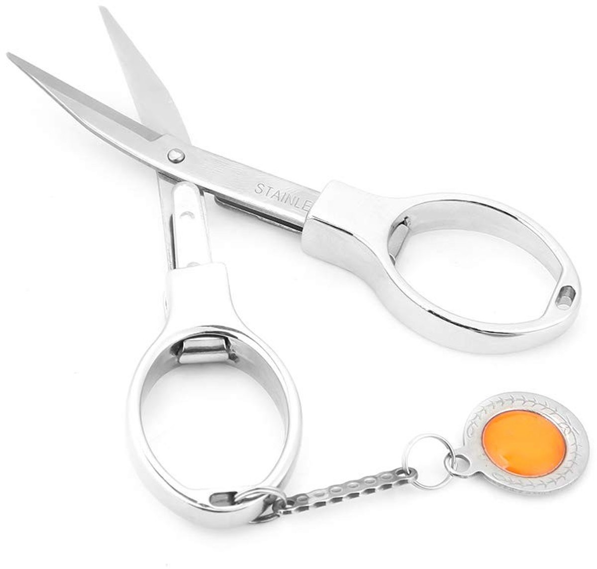 ZEYNOMAX- Vouwschaar Vouwbaar - Roestvrij Staal - Sleutelhanger - Lichtgewicht - 9,5 x 5 cm - 37 g - Knipschaar