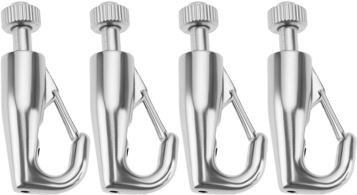 JHUBERS- Sailor Haken - 4 Stuks - Verstelbaar - Kunstophangsysteem - Draad 1,2-2 mm - Maximaal Draagvermogen 30 kg - Hoogwaardig Metaal - Ophanghaak