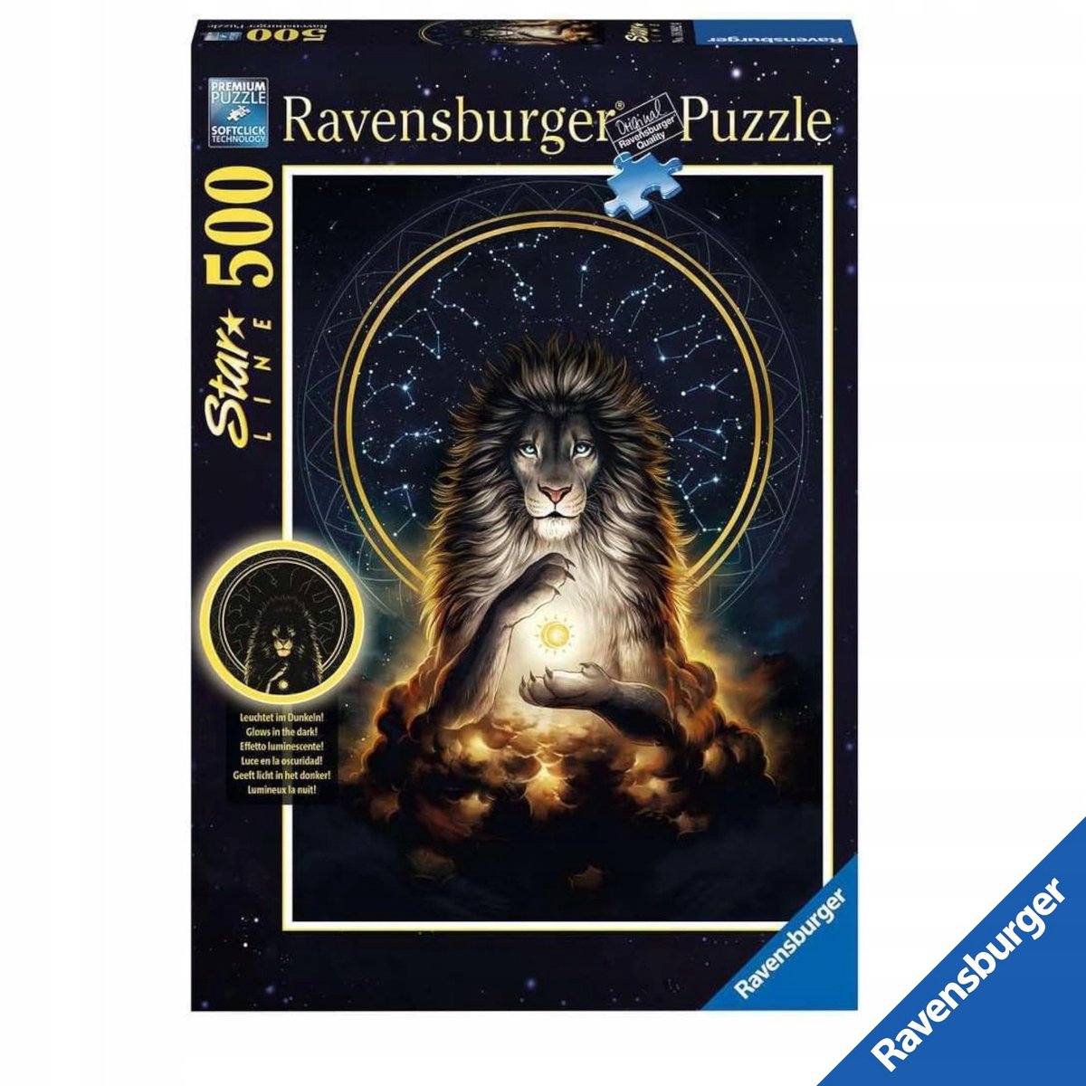 Ravensburger 500 Stuk Glow-in-the-Dark Leeuw Puzzel