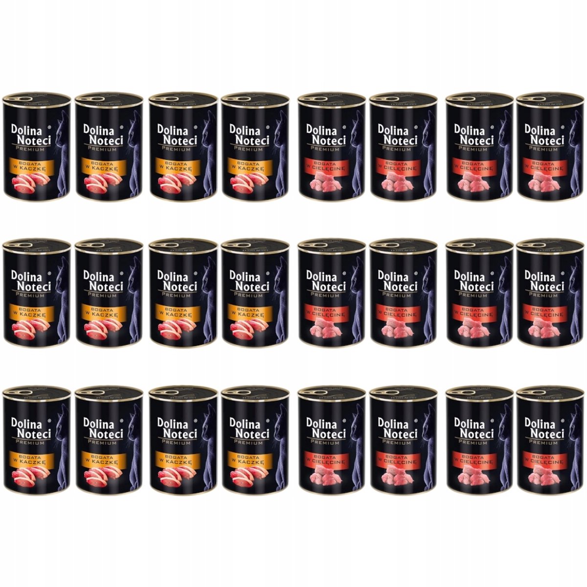 Dolina Noteci Premium - Natvoer - Kalfsvlees en Eend - Graanvrij - 24x400g