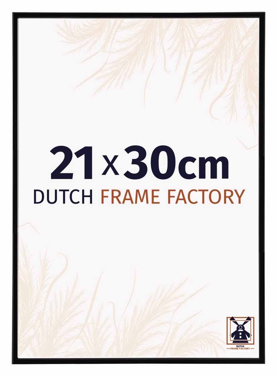 Dutch Frame Factory Fotolijst 21x30 cm - Kunststof - Zwart Hoogglans - Angers