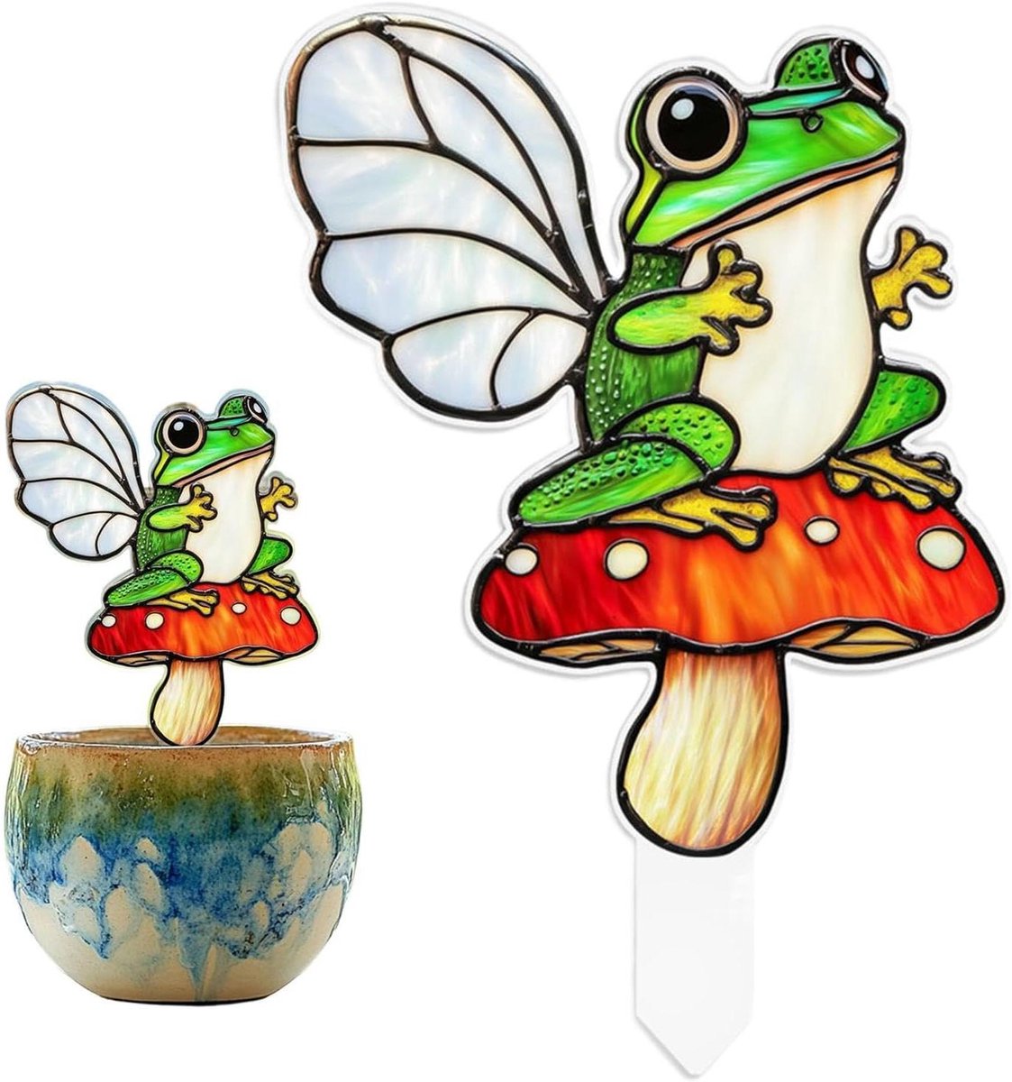 Plantenstokken Tuin - Decoratieve Stekers - Bloemen Verfraaien - Weerbestendig Acryl - 13 x 8 cm - Multicolor