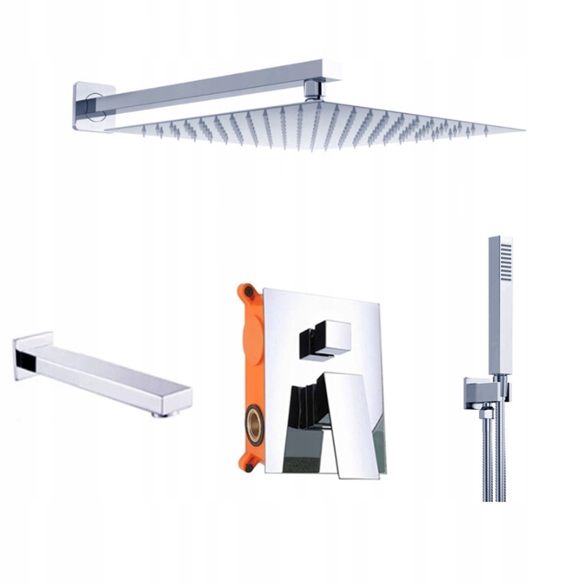 Veldman Quadro 3-functies inbouw doucheset met regendouche 20cm