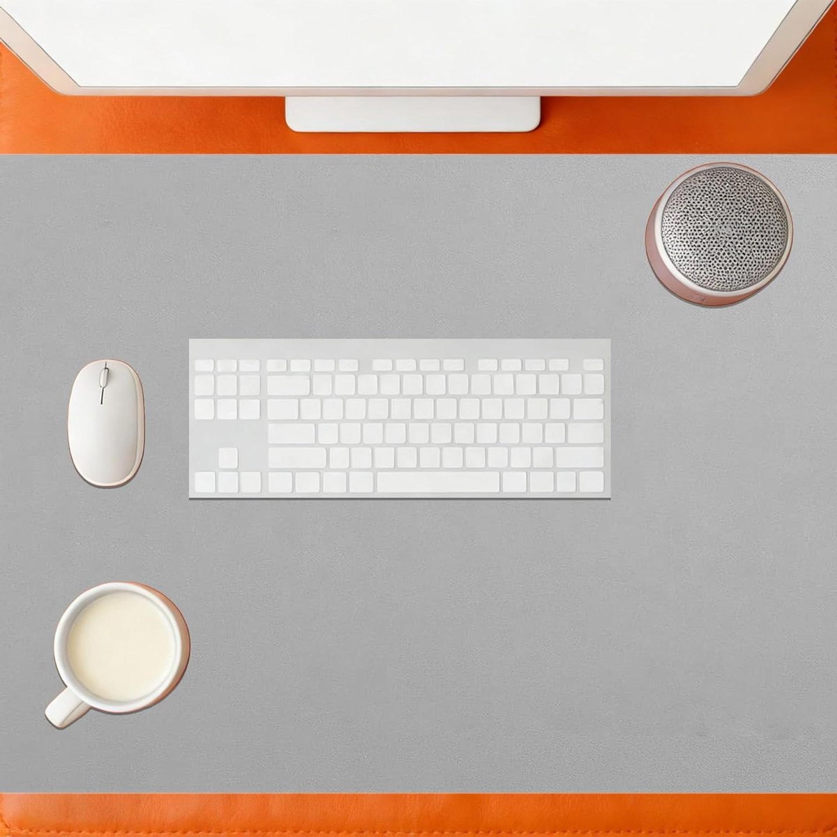 Bureau Onderlegger - Desktop Mat - Bureau Beschermen - Waterproof & Easy Clean - 114 x 100 cm - Grijs
