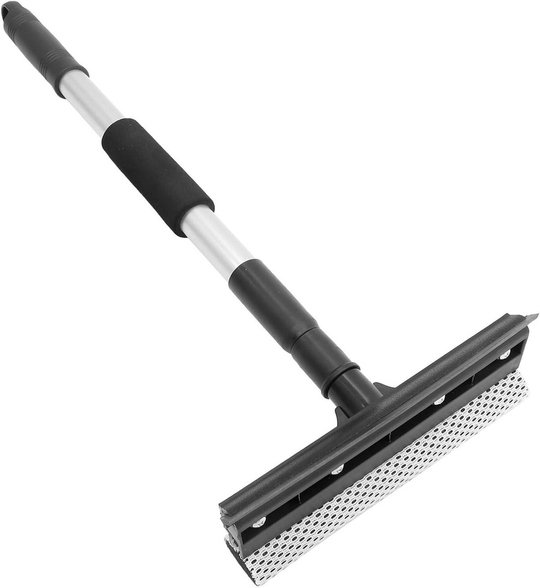 Telescopische Raamwisser - Dubbelzijdige Wisser - Efficiënt Ramen Wassen - Verstelbare Steel - 77 cm - Zwart