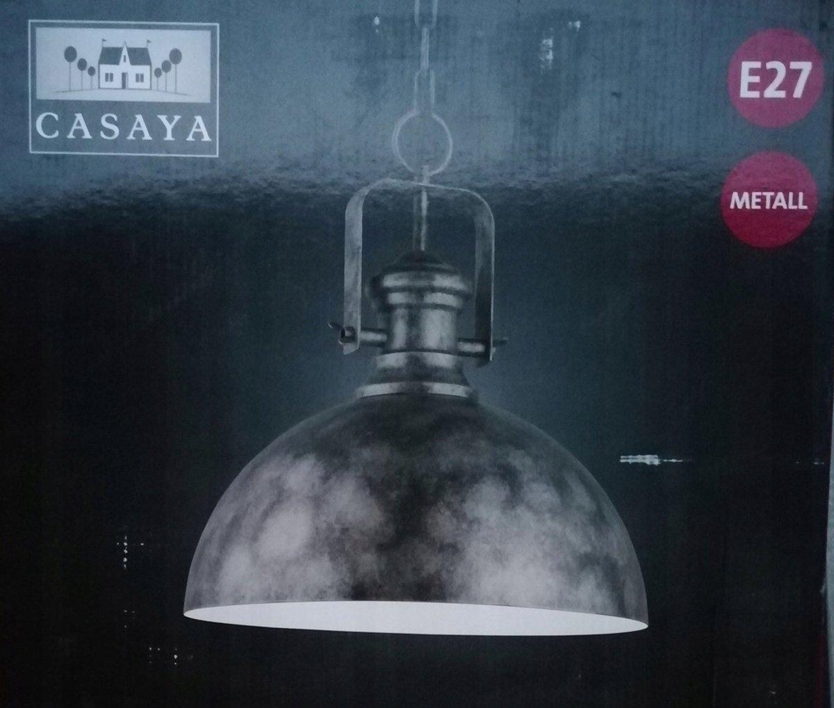 Elegante zwarte E27 plafondlamp gemaakt van metaal