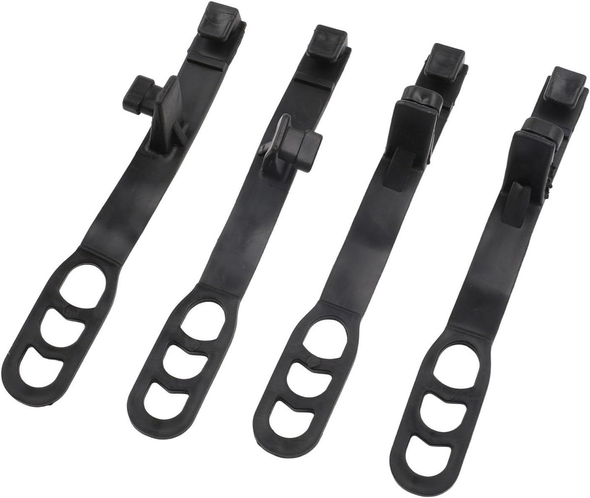 Koplamp Rubberen Banden - Montagebanden Motor - Motor Verlichting - Sterk Rubber Materiaal - 4 Stuks - Zwart