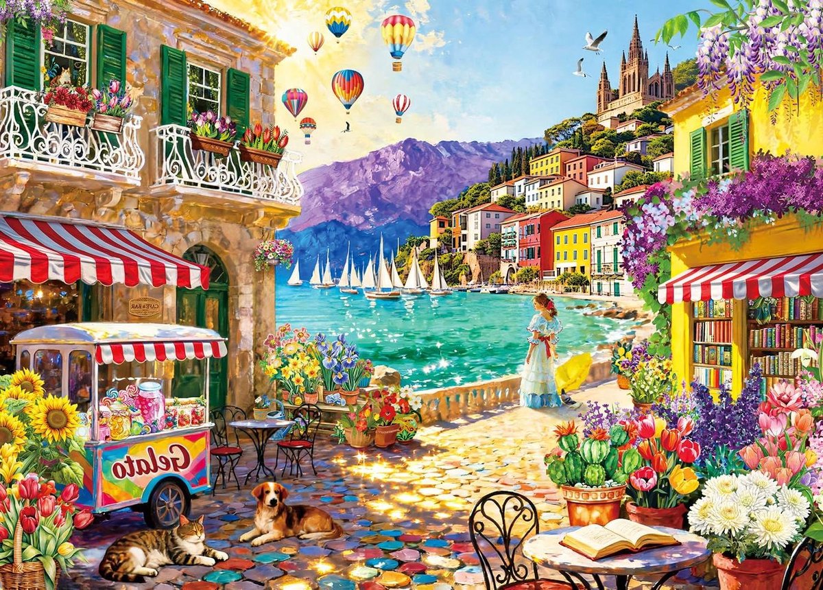 Legpuzzel 1000 stukjes - Volwassen puzzel - Ontspanning en spel - Niet-verblindende poster - 70 x 50 cm - Romantisch eiland