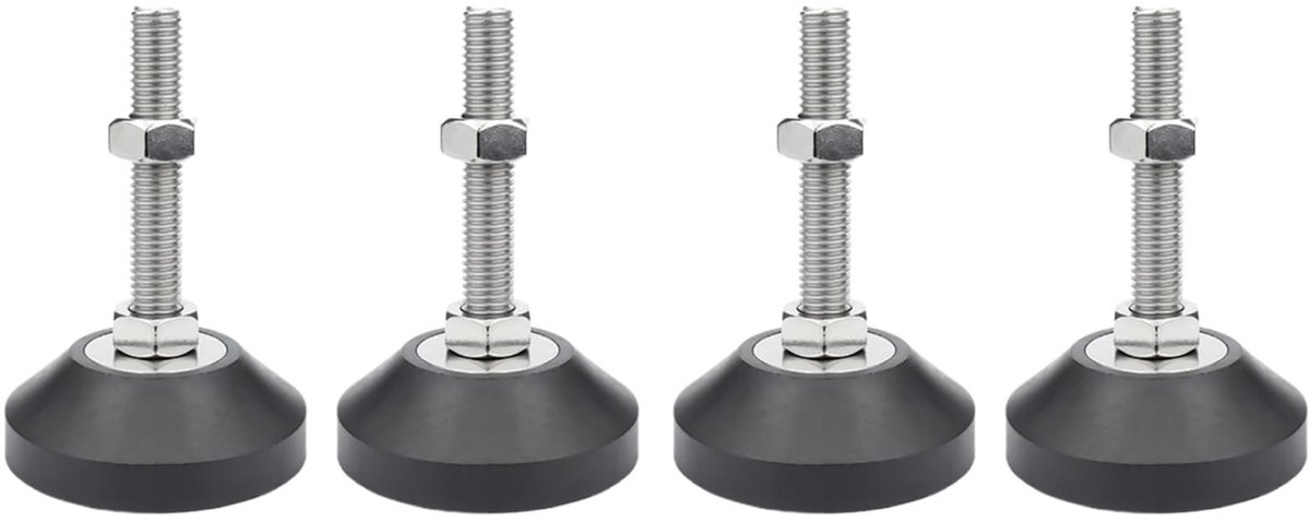 SOUQONE- Meubelnivelleringspoten Heavy Duty - Meubelpoten set van 4 - Hoogteversteller 50 mm - Stabiliteit - Draagvermogen 80 kg - Bescherming tegen krassen