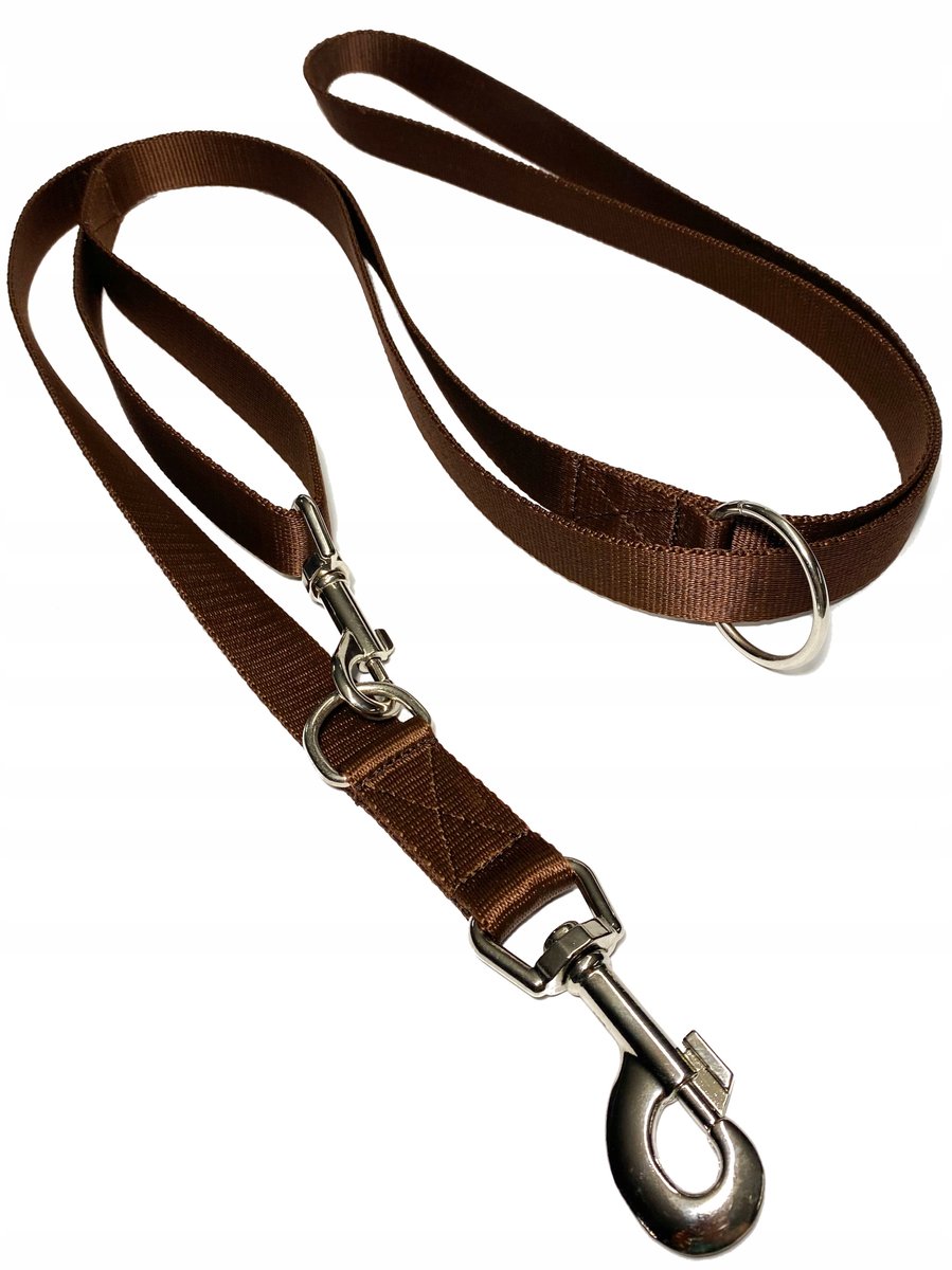 Verstelbare Hondenlijn 135-250 cm, 25 mm breed, bruin