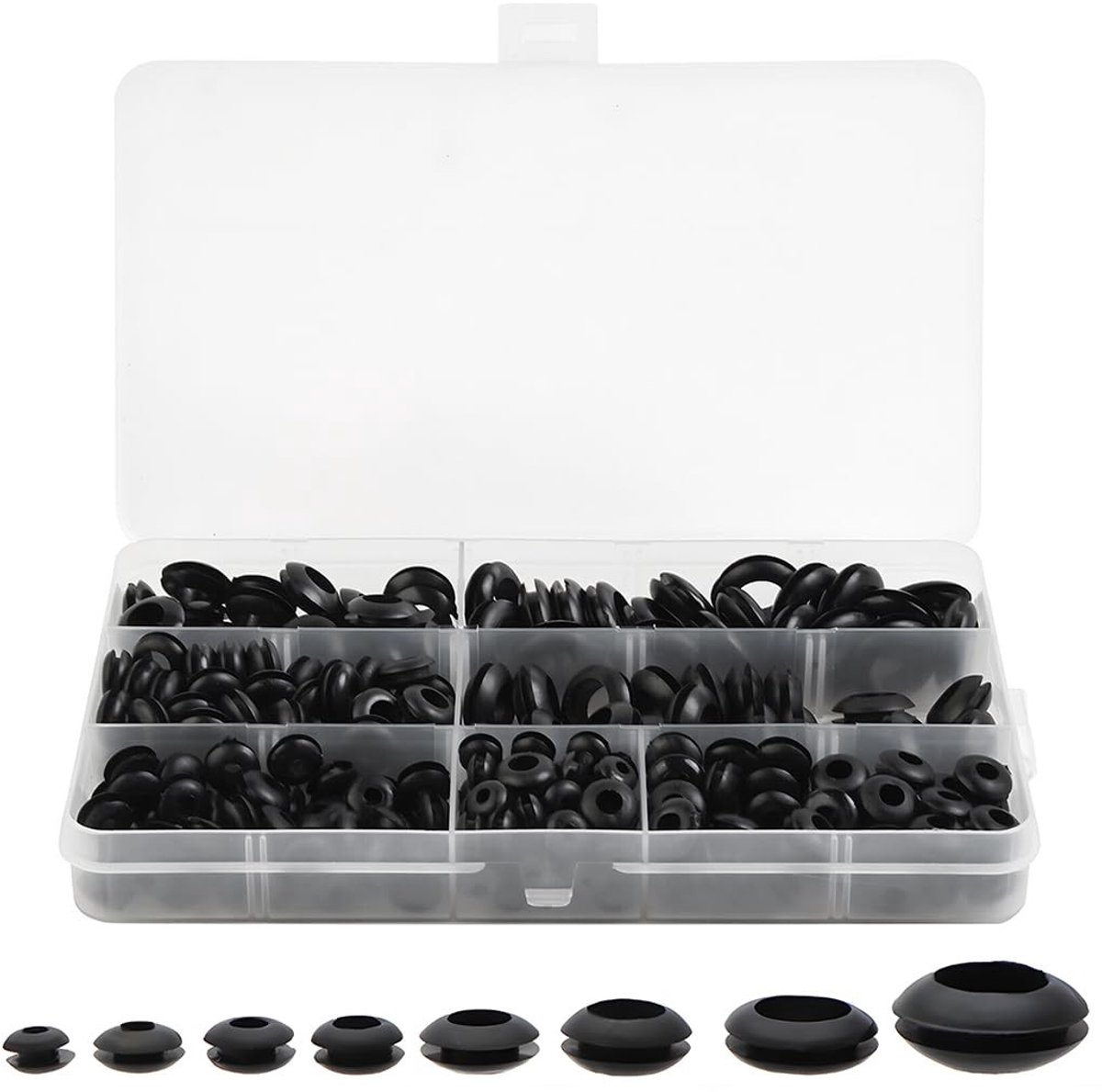 SOUQONE - Rubberen Ringen Set - Afdichtingsringen - 260 Stuks - Zwart - O-Ringen Assortiment - Geschikt voor Auto en Mechanica - Kwaliteitsrubber