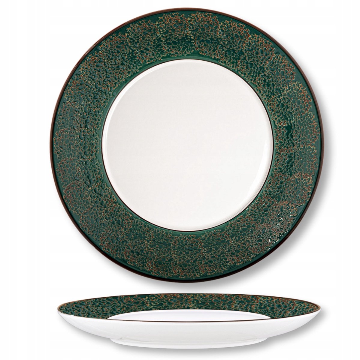 Wilmax ColorBoom Groene Porseleinen Dinerbord 30 cm - Handgemaakt