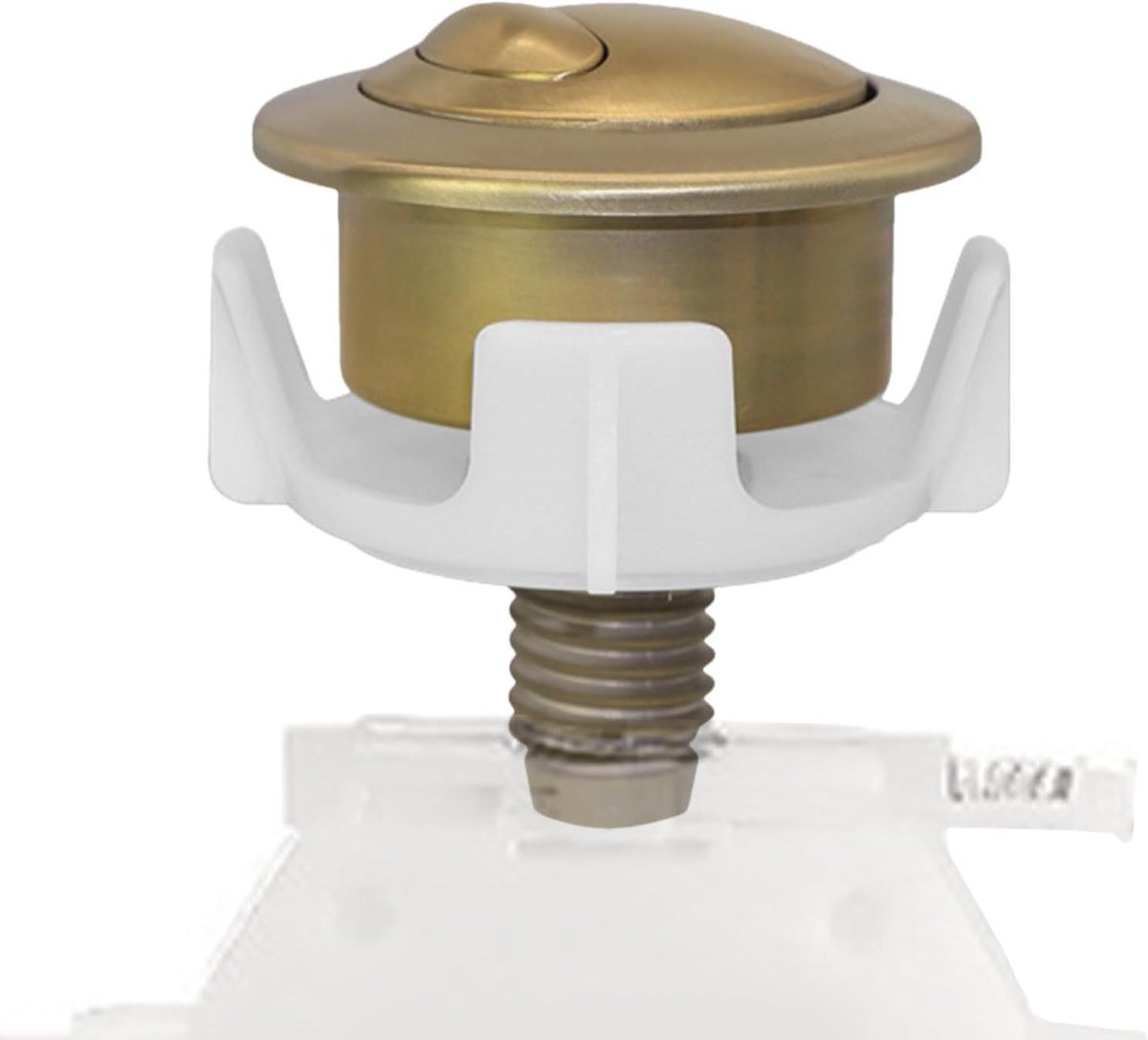 Toilet Knop - Spoelonderdeel - Water Besparen - Twee Spoelopties - 54 x 37 mm - Chroom