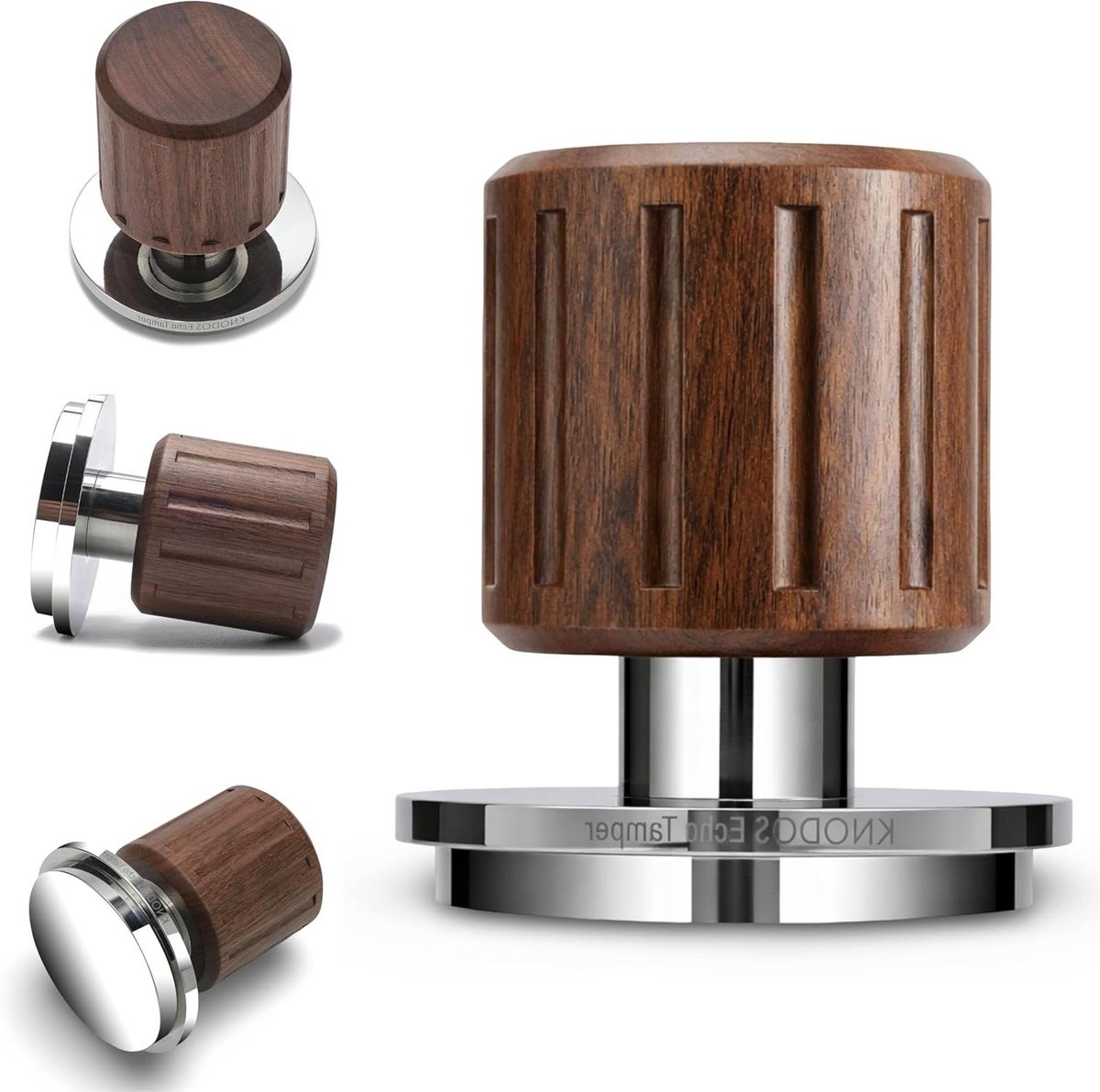 Espresso Tamper - Koffie Sabotage Tool - Perfecte Espresso - Gekalibreerd Klikmechanisme - 54 mm - Walnoot