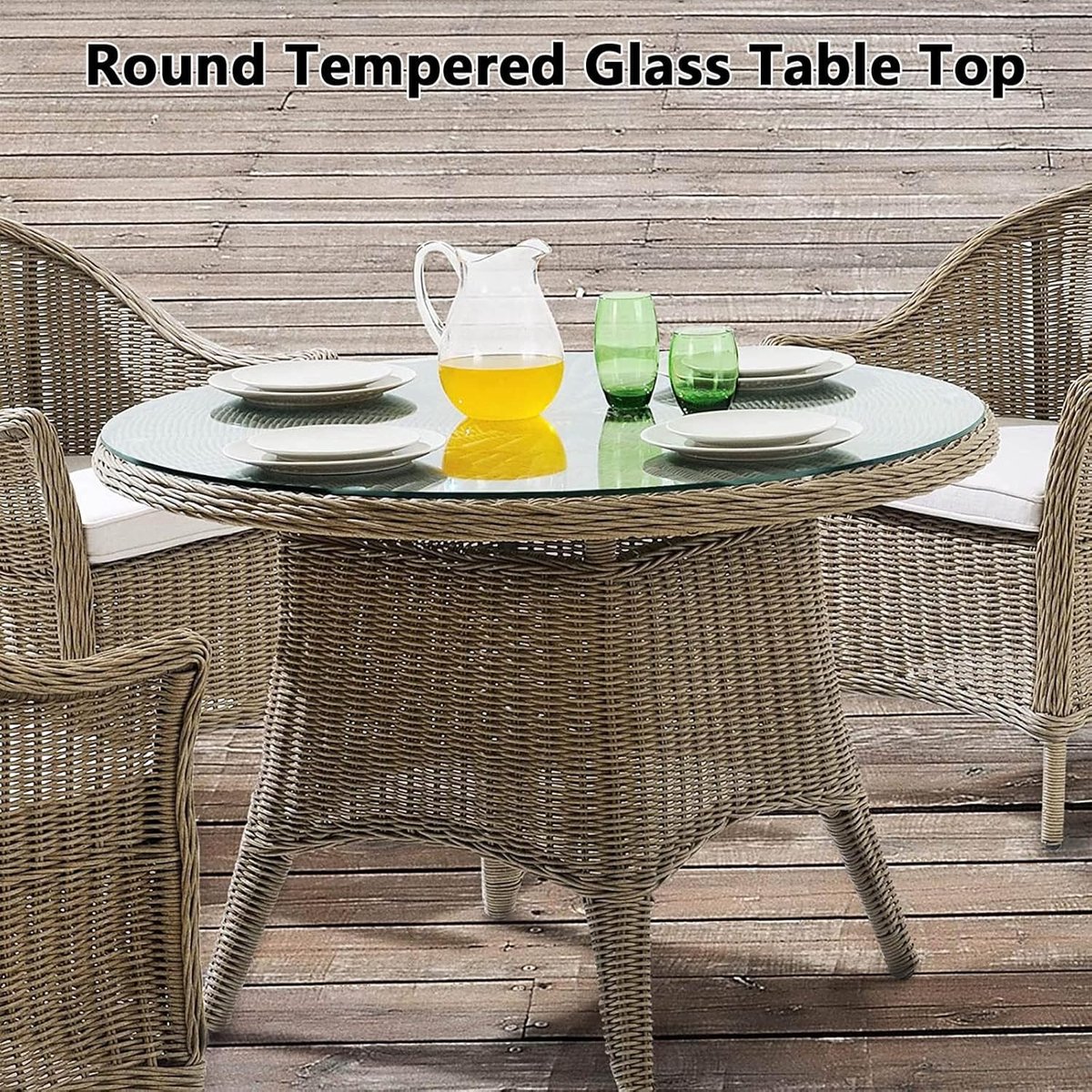 Glazen Tafelblad - Ronde Glasplaat - Tafel Beschermen - Gehard Veiligheidsglas - Tot 100 cm - Transparant