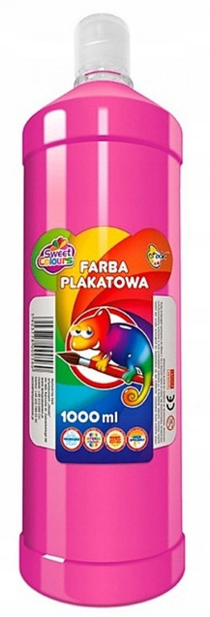 Plakkaatverf Roze 1000ml - Ideale Schoolverf voor Kinderen