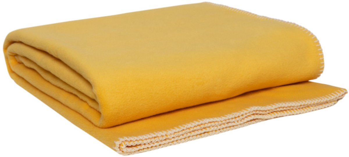 WOOOL® Plaid - Fleece LUX (Custard) - 145×200cm