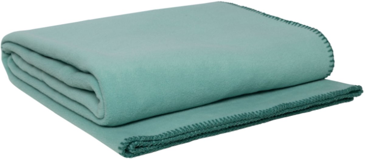 WOOOL® Plaid - Fleece LUX (Turtle Green) - 145×200cm