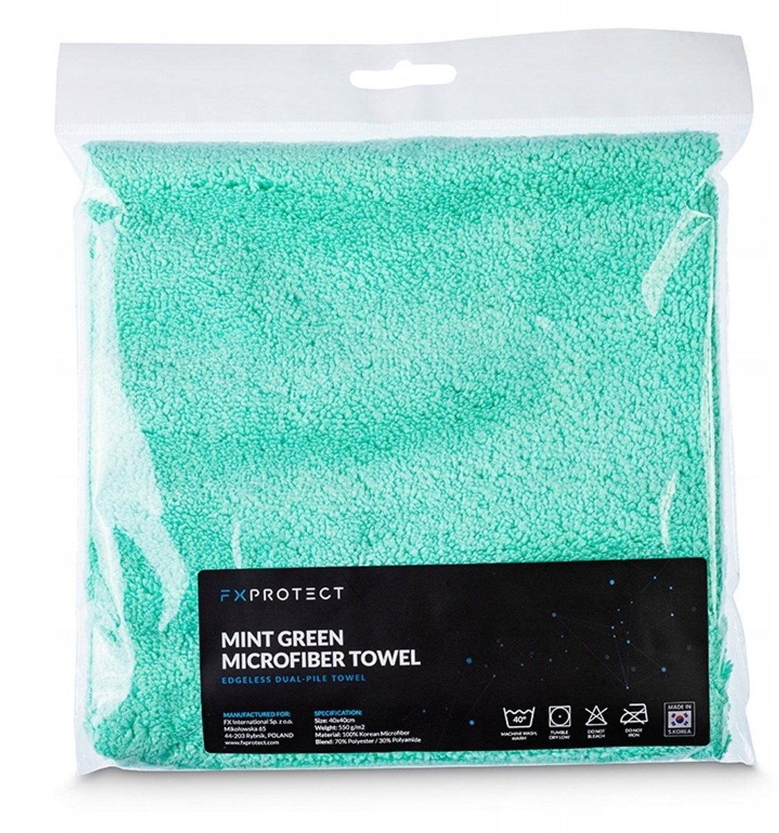 FX Protect Mintgroen Microvezeldoek 550g - Naadloos & Dubbelzijdig