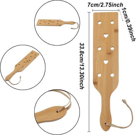 Houten peddel - Boot peddel - Kajakken kanoën - Ergonomische grip - 345 cm lengte - Houtkleur van Houten — afbeelding 4