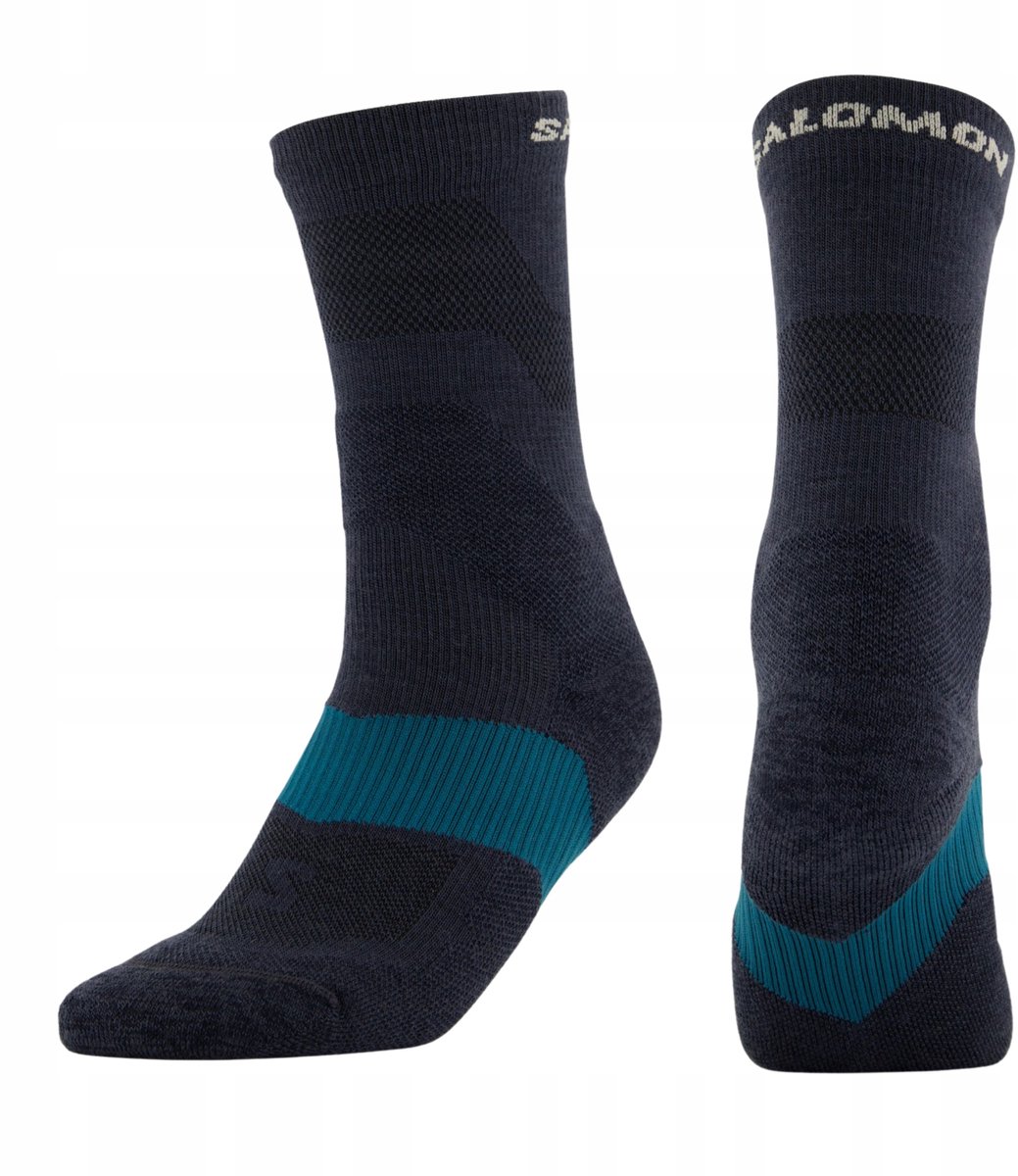 Salomon X Ultra Crew Merinowol Wandelsokken Blauw