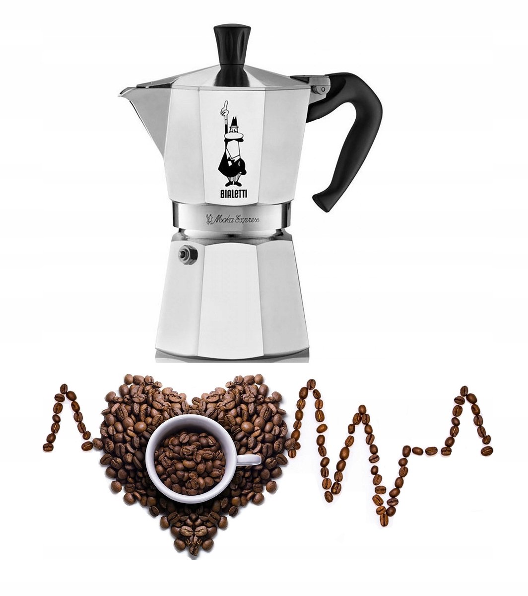 Bialetti Moka Express Koffiezetter 3 kopjes (130ml) - Italiaans design