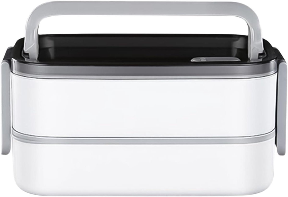 Voedselcontainer Roestvrijstaal - Isolerende Lunchbox - Maaltijden Warm Houden - Dubbellaags Ontwerp - 23.3 x 12.9 x 11.6 cm - Grijs